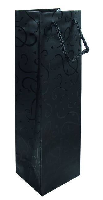 IEZZY -  Draagtas  (wijn)fles 9x10x33cm celebration | 5 stuks