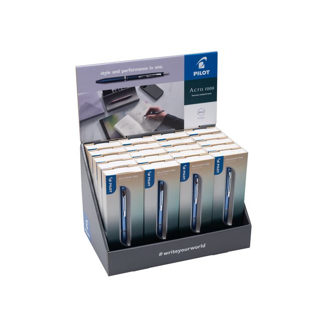 Pilot -  Balpen  Acro 1000 medium assorti | 20 stuks