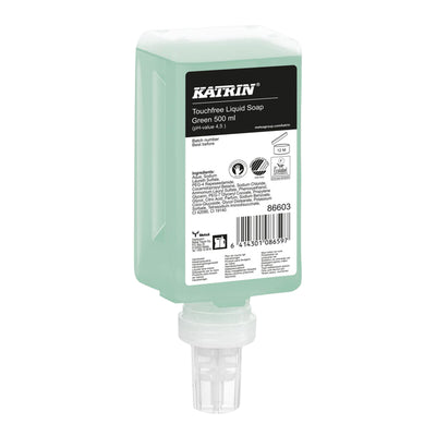 Katrin - Savon pour les mains liquide vert sans contact 500ml | 12 pièces