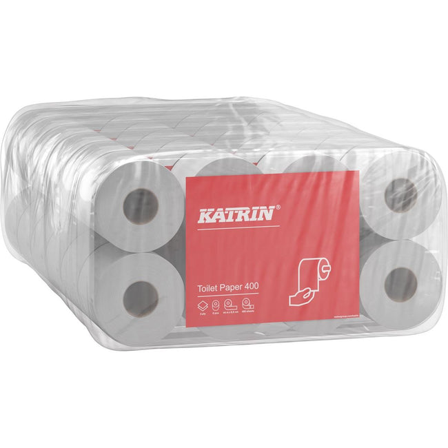 Katrin - papier toilette, 2 épaisseurs, 400 feuilles par rouleau, paquet de 8 rouleaux