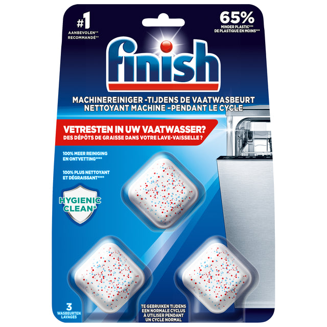 Finish -  Vaatwasmachine-reiniger tabs  3 stuks