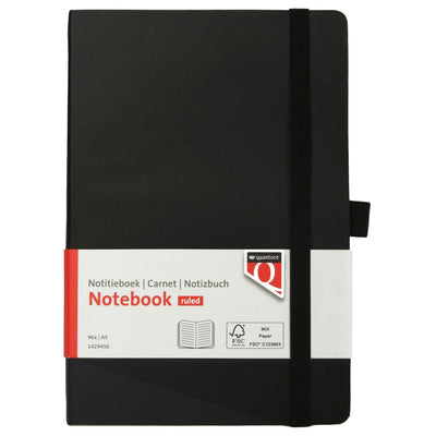 Quantore - Notizbuch A5 Flex Line 192 Seiten 80gr schwarz | 36 Stück