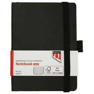 Quantore - Carnet A6 flex line 192 pages 80gr noir | 3 pièces