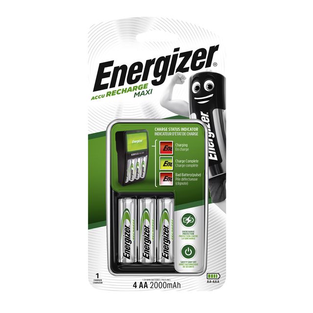 Energizer - Chargeur de batterie avec piles 4xAA