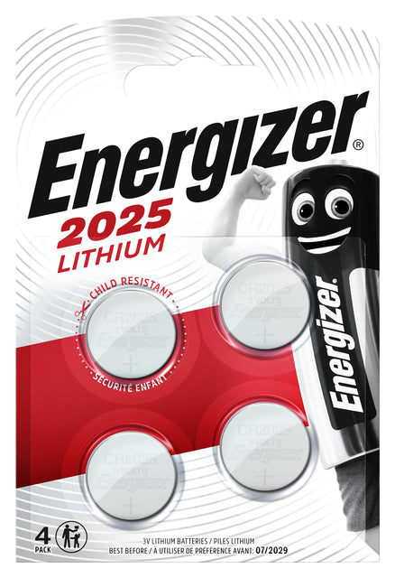 Energizer - Pile bouton 4xCR2025 lithium