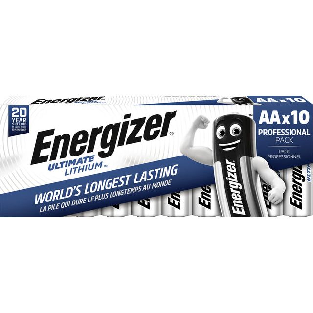 Energizer - batterijen e Lithium AA/L91, pak van 10 stuks