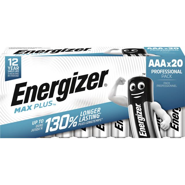 Energizer - Batterijen Max Plus AAA, pak van 20 stuks