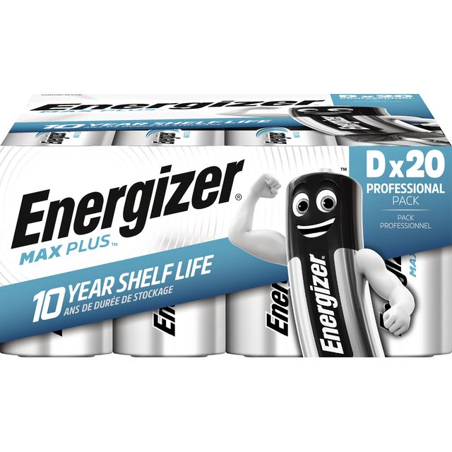 Energizer -  Batterij Max Plus 20xD alkaline