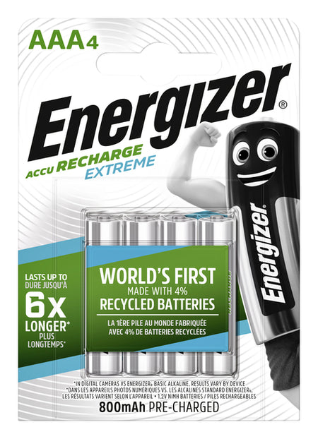 Energizer - Wiederaufladbarer Akku 4xAAA 800mAh