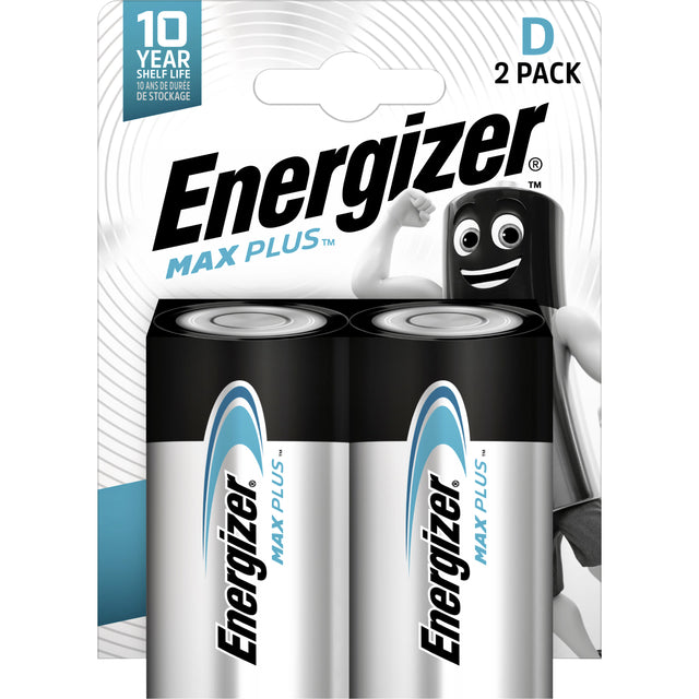 Energizer - Batterijen Max Plus D, blister van 2 stuks