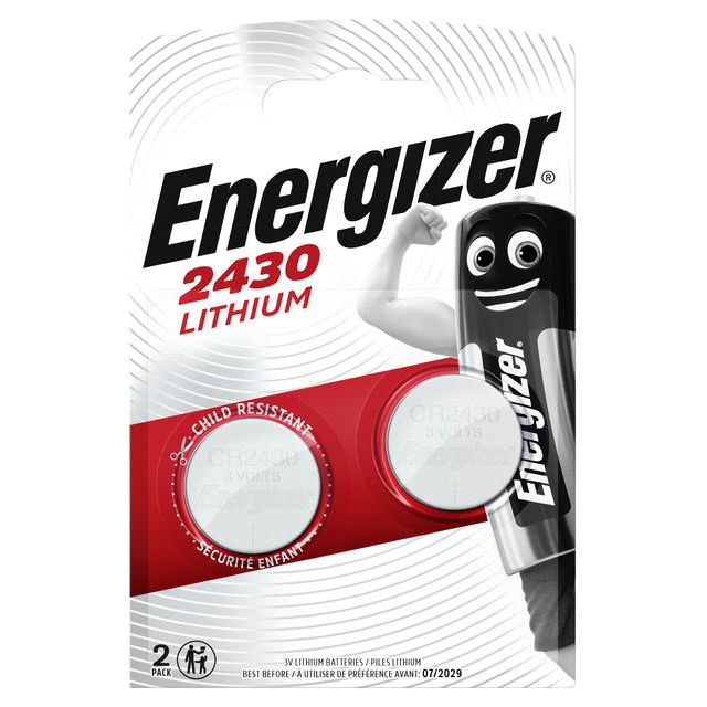 Energizer - Knoopcel CR2430, blister van 2 stuks