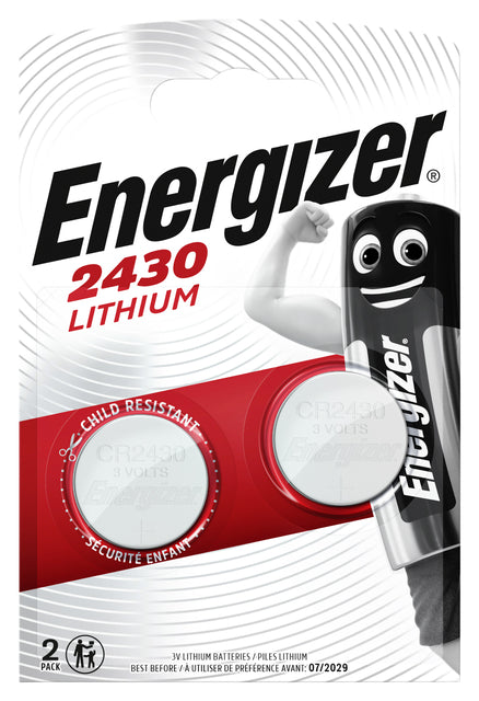 Energizer - knoopcel CR2430, blister van 2 stuks