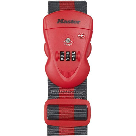 Master Lock - Sangle de Valise TSA Rouge/Noir