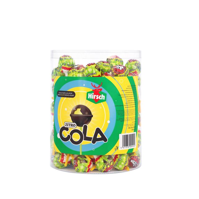 Hirsch - Lolly cola/citron 100x12 grammes