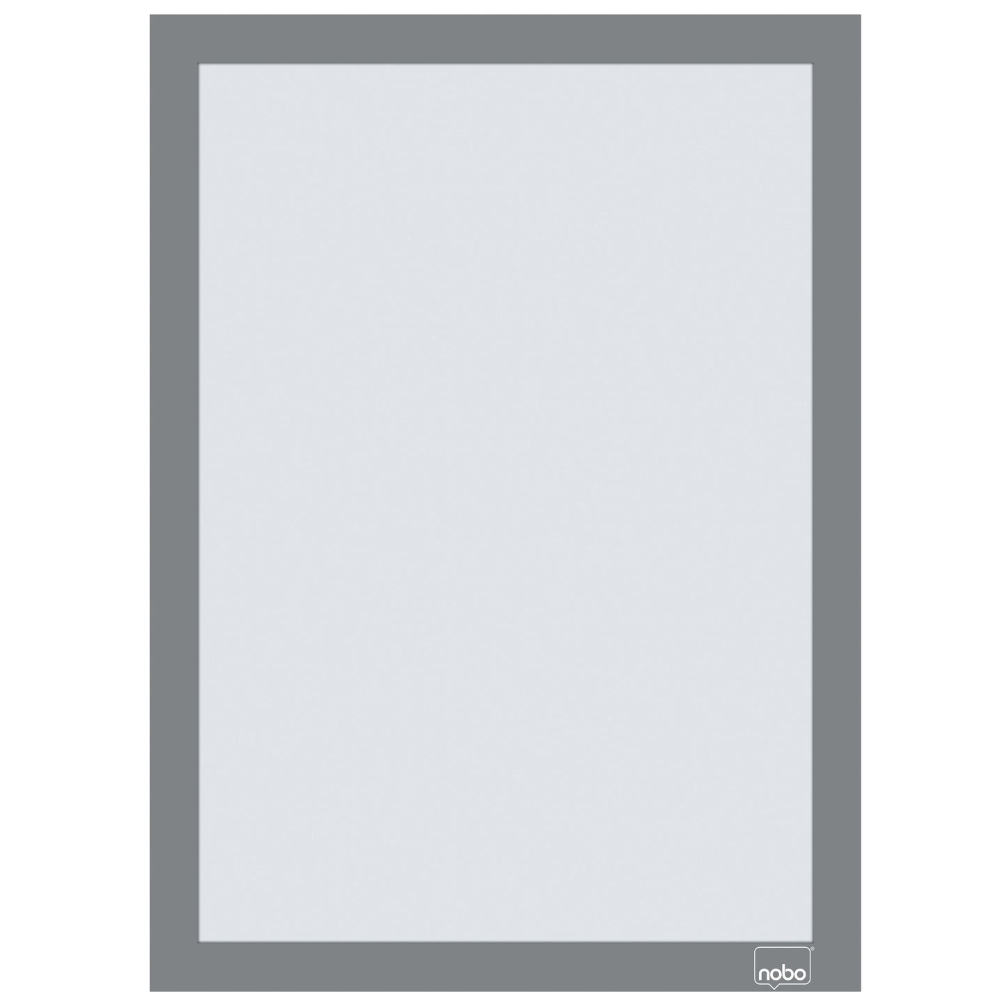 Nobo - Cadre d'information autocollant A4 argent 2 pièces