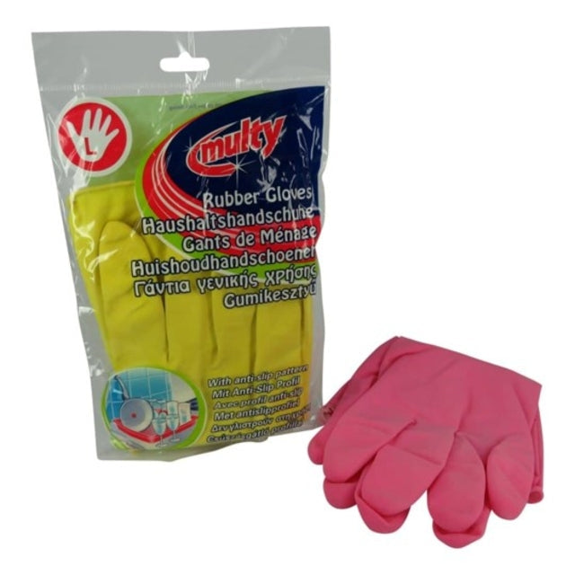 Multy - Huishoudhandschoen  latex large assorti | 96 stuks