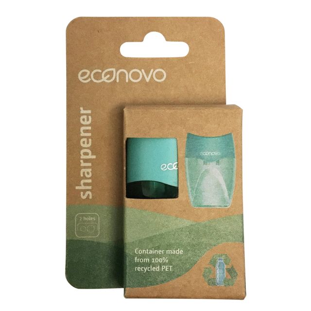 Econovo - Taille-crayon double bleu blister de 1 pièce