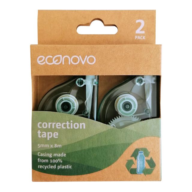 Econovo - Econovo correctieroller, ft 5 mm x 8 m, blister van 2 stuks