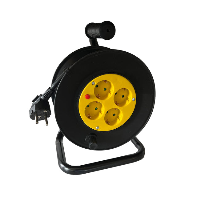 BRASQ - Enrouleur de câble Pro 4x 10 mètres noir