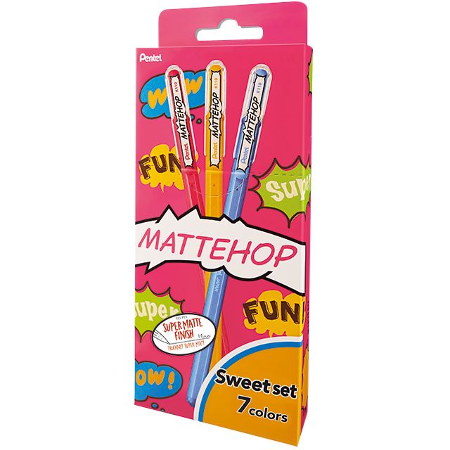 Pentel -  Gelschrijver K110 Mattehop Fun Sweet M assorti blister à 7st