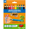 Bic Kids - Buntstifte Kids Multi Surface + Bleistiftspitzer sortiert 10 Stück