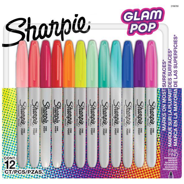 Sharpie - Filz -Tip -Stift, dh Glampop f 12st Assorti