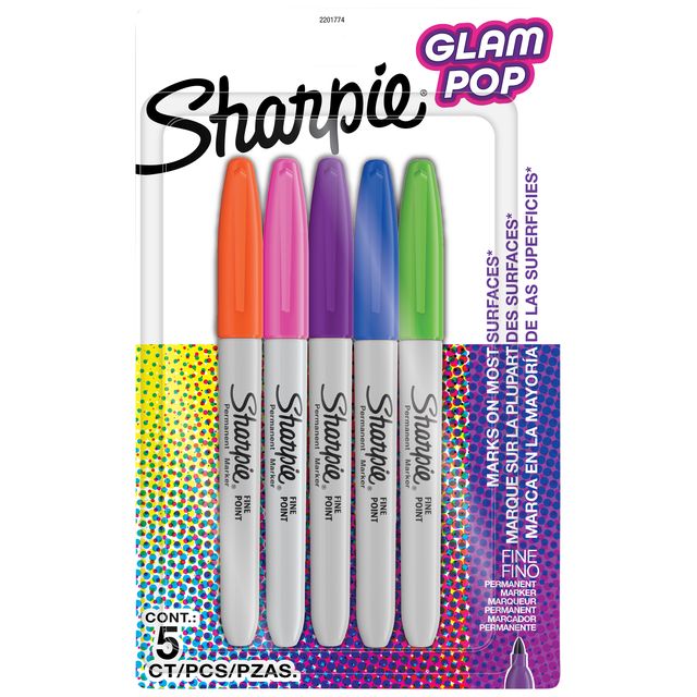 Sharpie - Feutre ie Glampop fin blister assorti de 5 pièces