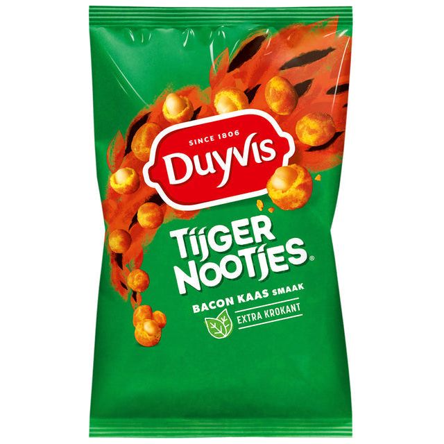 Duyvis - Tijgernootjes  bacon kaas zak 1kg | 6 stuks