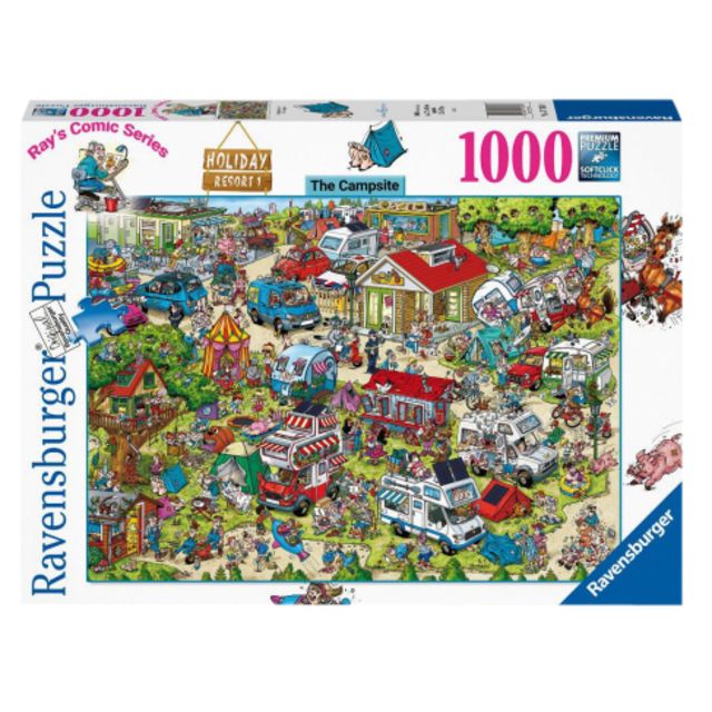 Ravensburger -  Puzzel Ray Comics Holiday resort 1 The campsite 1000 stukjes