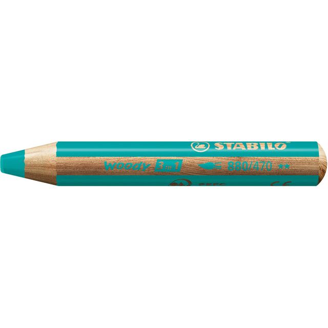 Stabilo - Kleurpotlood 880 woody 3 in 1 turquois