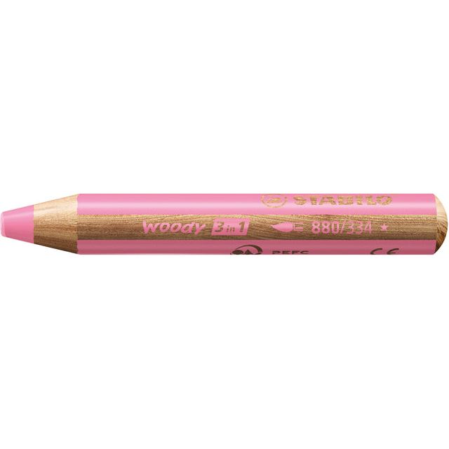 Stabilo - Kleurpotlood 880 woody 3 in 1 roze