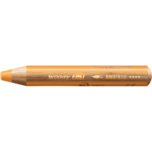 Stabilo - Crayons de couleur 880 woody 3 en 1 multitalents or | 5 pièces