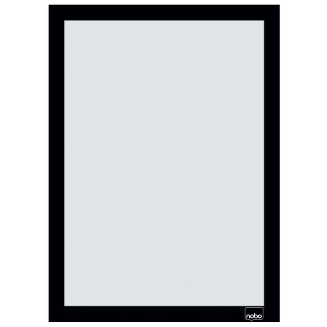 Nobo - Cadre d'information autocollant A4 noir 2 pièces
