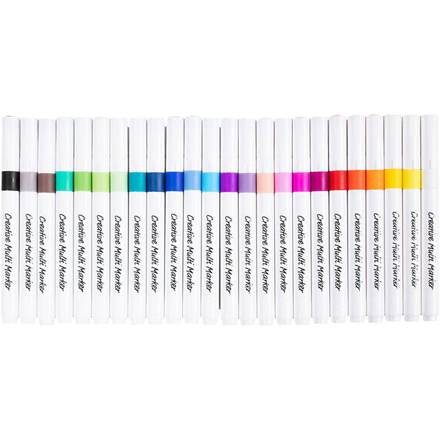 Creativ Company – Multimarker 4 mm, Set mit 24 Farben
