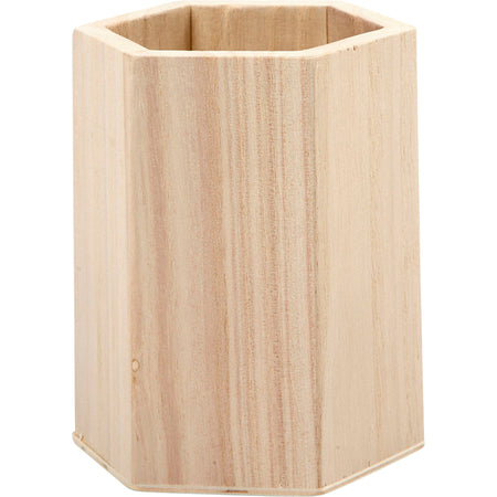 Creativ Company -  Pennenbak  zeshoek 10.5x8cm triplex | 12 stuks