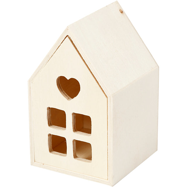Creativ Company - Haus mit Schublade 10,8x6,8 cm Holz