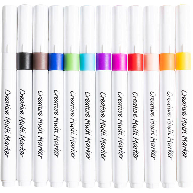 Creativ Company – Multimarker 4 mm, Set mit 12 Farben