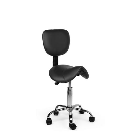 Office -  Zadelkruk  rugleuning laag harde wielen zw