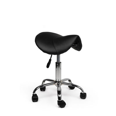 Bureau - Tabouret selle bas roulettes dures noir