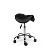 Office - Sattelhocker niedrig, harte Räder, schwarz