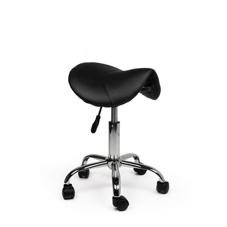 Bureau - Tabouret selle bas roulettes dures noir