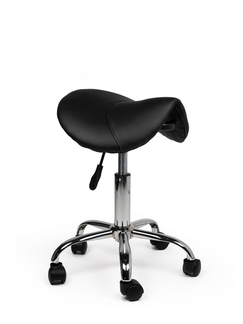 Bureau - Tabouret selle bas roulettes dures noir