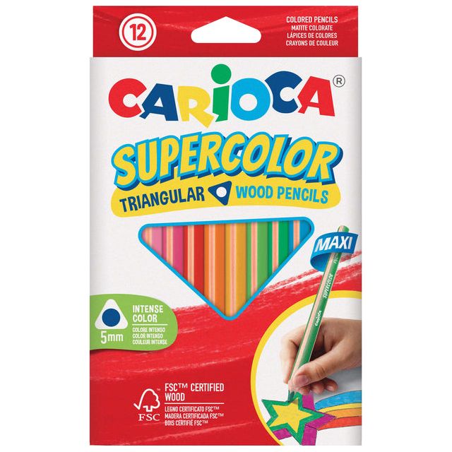 Carioca - Kleurpotlood carioca supercolor triangular 12st