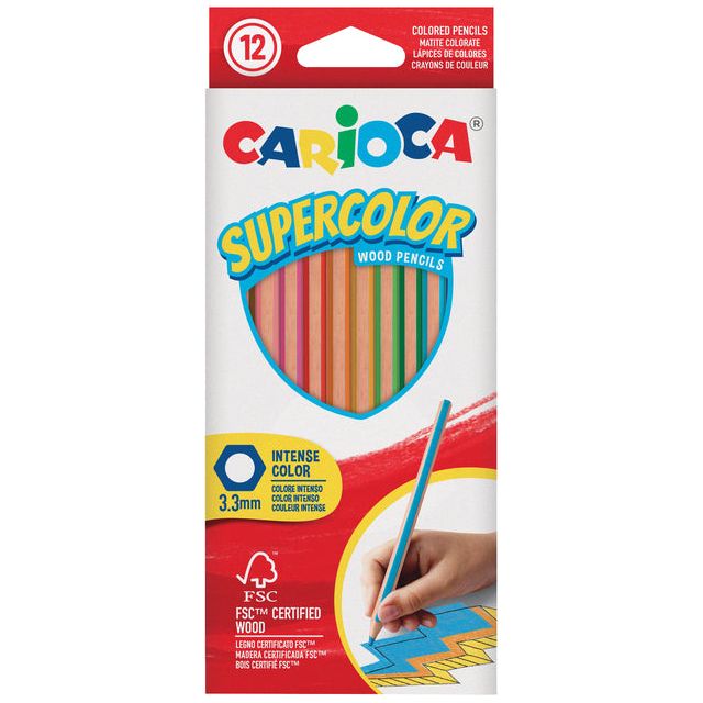 Carioca - Kleurpotlood  supercolor set a 12 kleuren