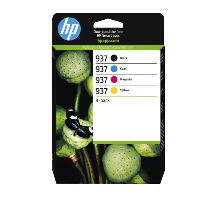 HP - Cartouche d'encre 6c400ne 937 noire + 3 couleurs