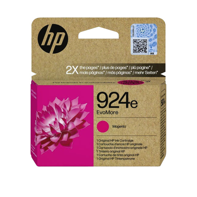 HP - Cartouche d'encre 4k0u8ne 924e evomore rouge