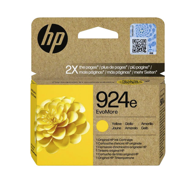HP - Cartouche d'encre 4k0u9ne 924e evomore jaune
