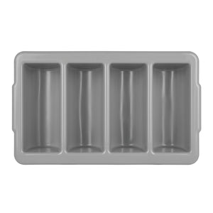 Olympia - Range-couverts Kristallon 4 compartiments GN 1/1 gris