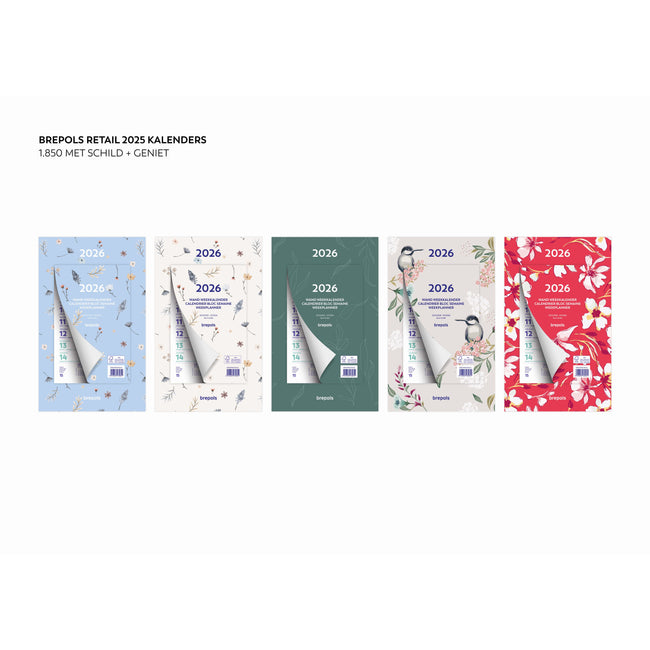 Brepols -  Weekkalender 2026  190x130 7dagen/1pagina sie assorti