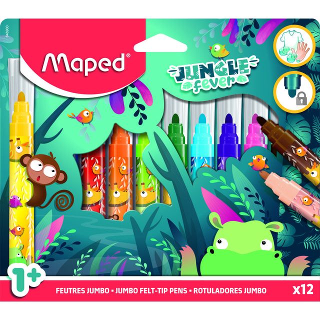 Maped - viltstift Jungle Fever , etui van 12 stuks, assorti